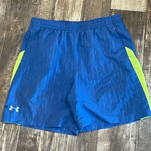 Under Armour Men's Blue and Green Shorts